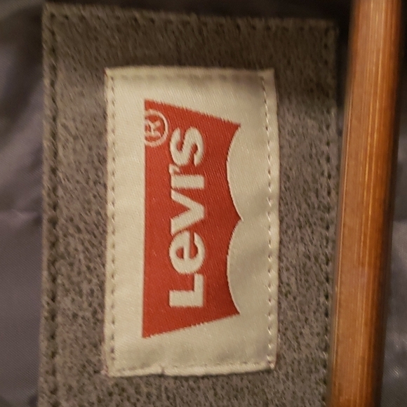 Levi's Gray Leather Suede Moto Jacket Size S - Picture 12 of 15